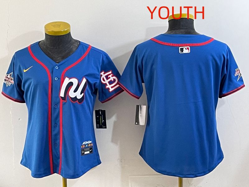 Youth 2025 St.Louis Cardinals Blank Blue All star Nike MLB Jersey style 01